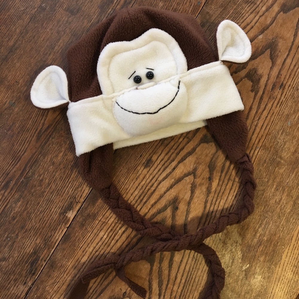 Kids Fleece Monkey Hat
